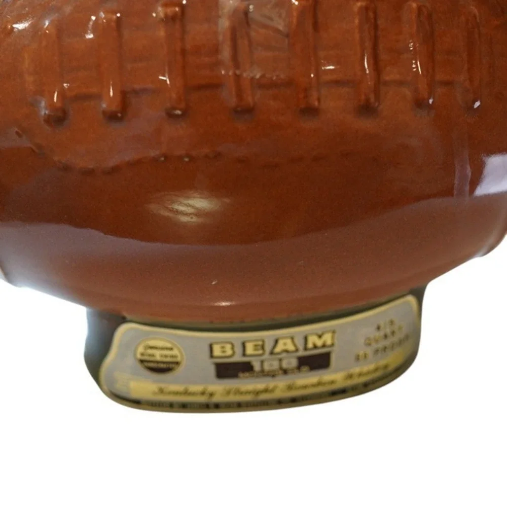 Vintage Jim Beam‎ Decanter Elephant Football Player OS Blue Brown Collectible